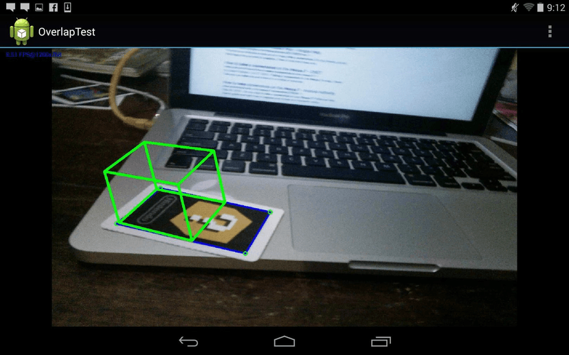 Screenshot from the AR SDK We made in 2014